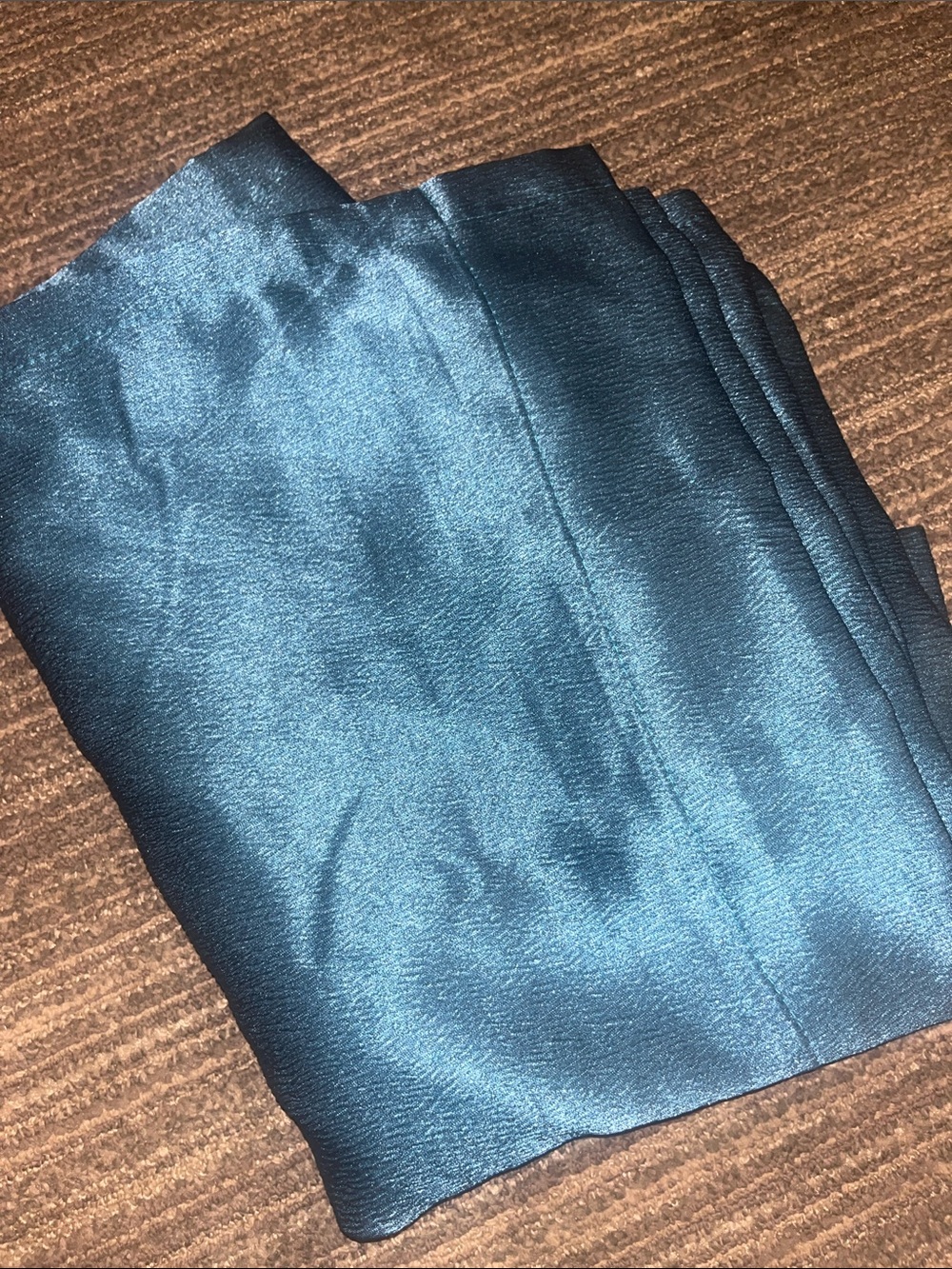 Luxe Teal Satin Curtain Panel - Home Accents Drapery 701